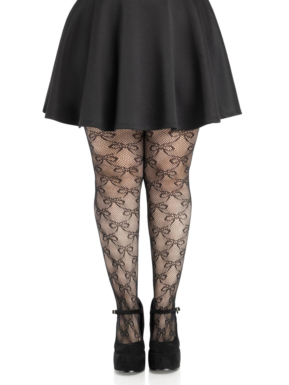 Leg Avenue - Bow Net Tights - BLACK